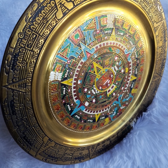 Vintage Accents Vintage Mexican Aztec Calendar Copper Plate Poshmark